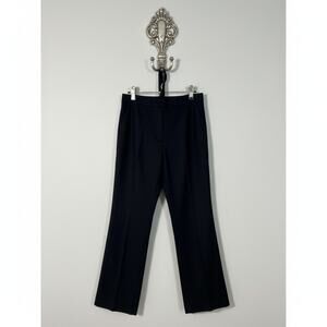 Talbots Heritage Wide Leg Trousers Petite 8 Black Linen Blend Pant